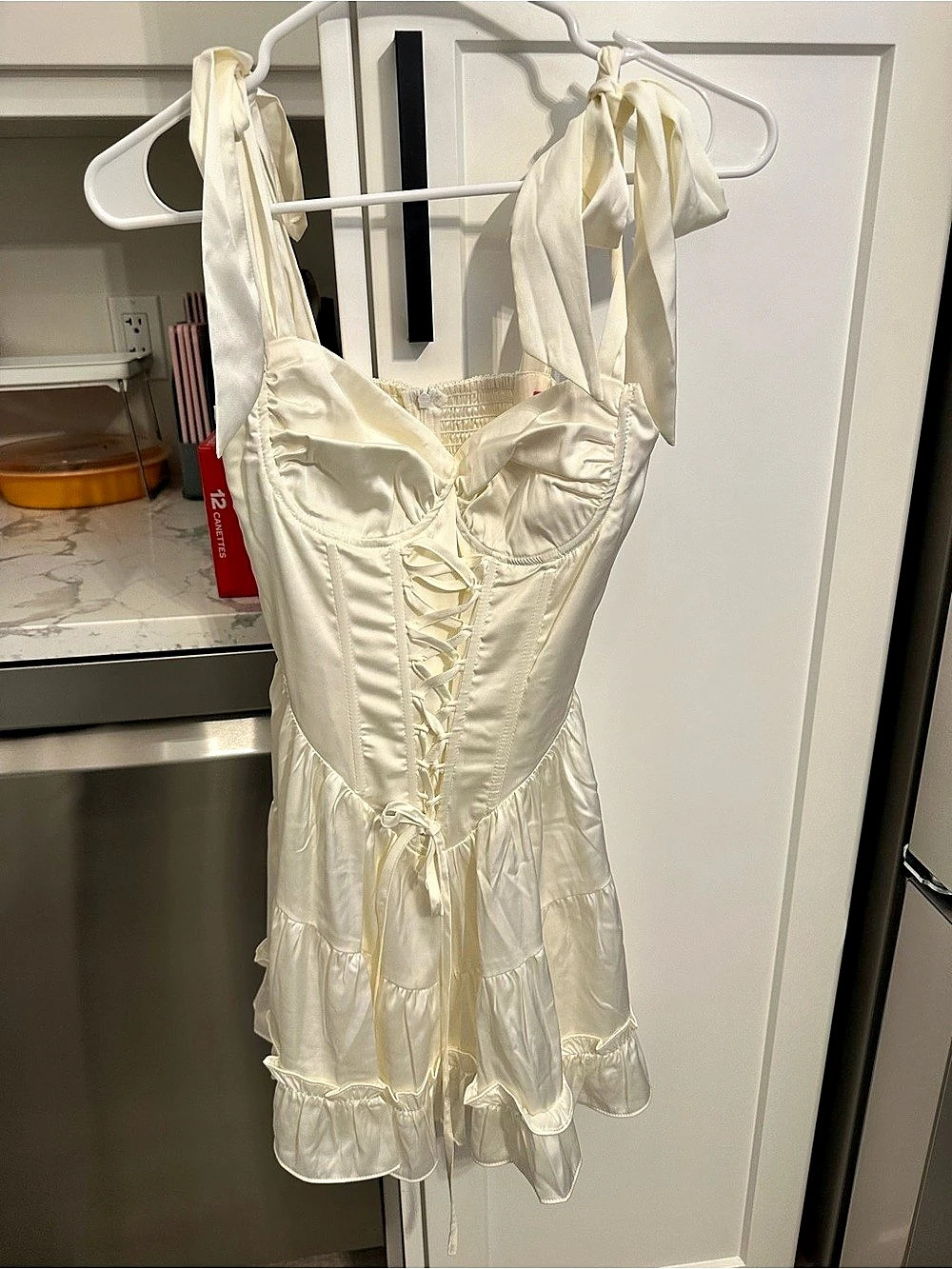 Dolls Kill Sugar Thrillz Holding Court Mini Dress in White Size Small